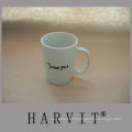 Stock plain white porcelain mug